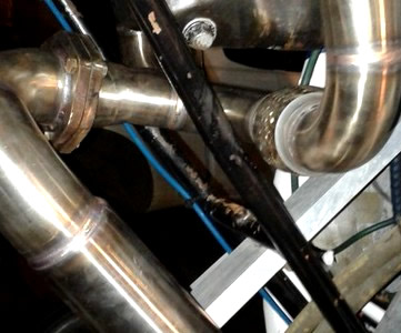 Stainless steel gyro exhaust | Burger Construction